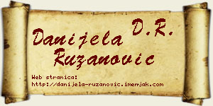 Danijela Ružanović vizit kartica